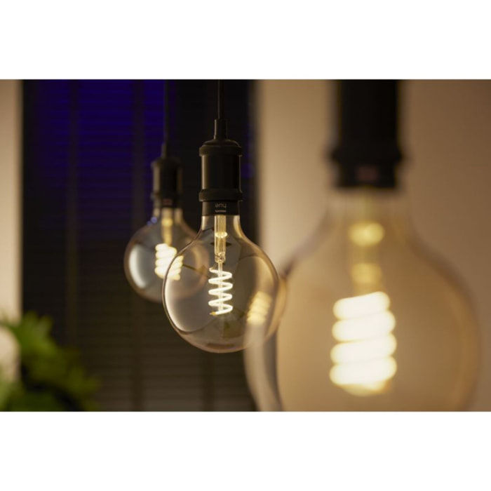Ampoule LED connectée PHILIPS HUE E27 White Ambiance Globe G. Filament
