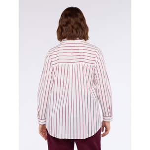 Fiorella Rubino - Camisa bimaterial con chaleco superpuesto - Burgundy