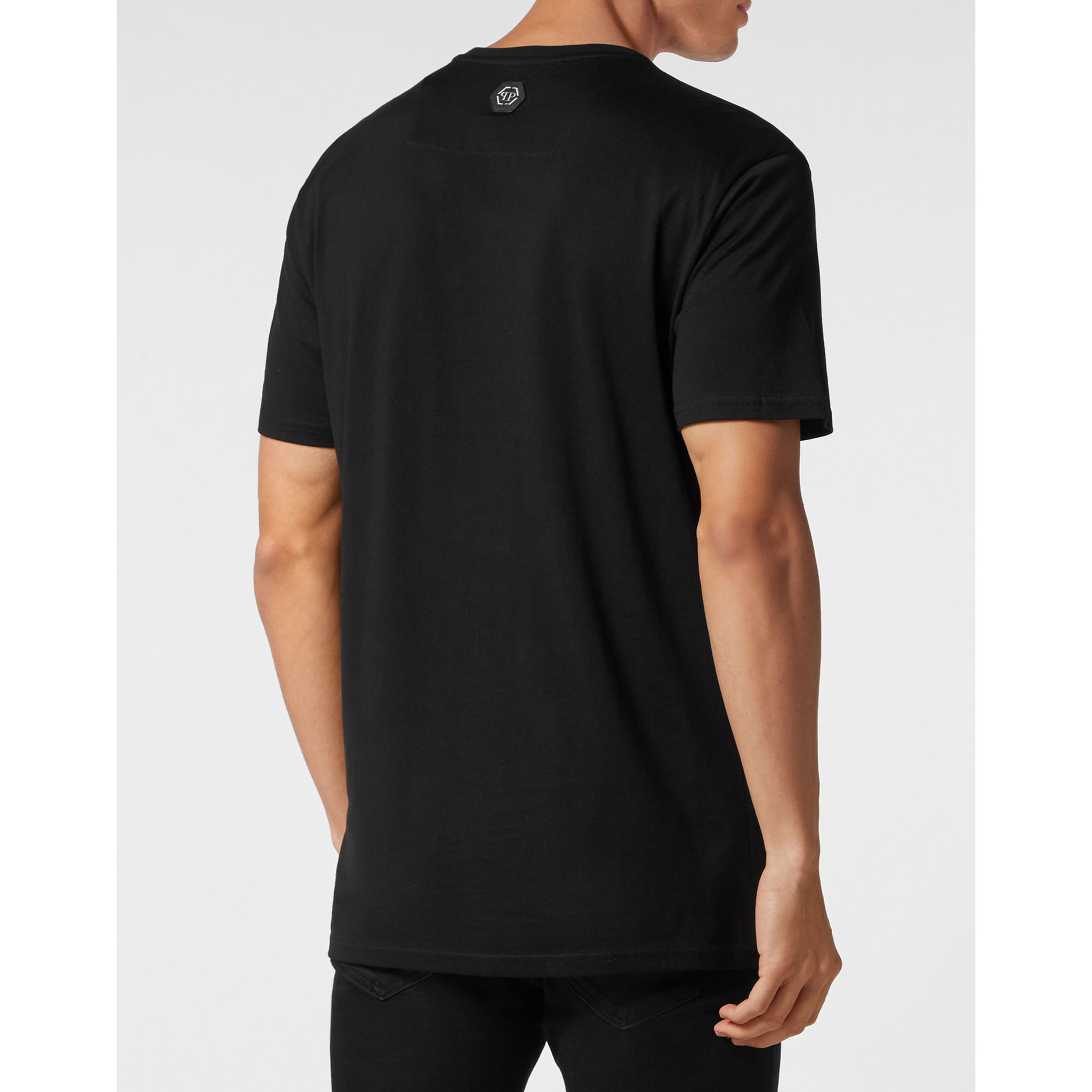 PHILIPP PLEIN Camiseta de cuello redondo y manga corta CHROME