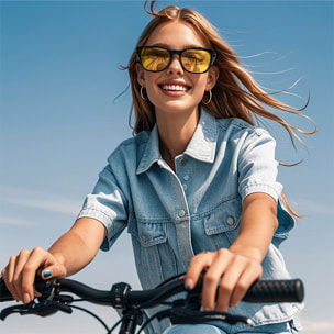 Gafas inteligentes GS05, llamada bluetooth, asistente de voz, control remoto de la cámara, lentes de sol magnéticas.