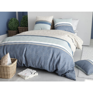 Parure housse de couette imprimée + 2 taies Canopée