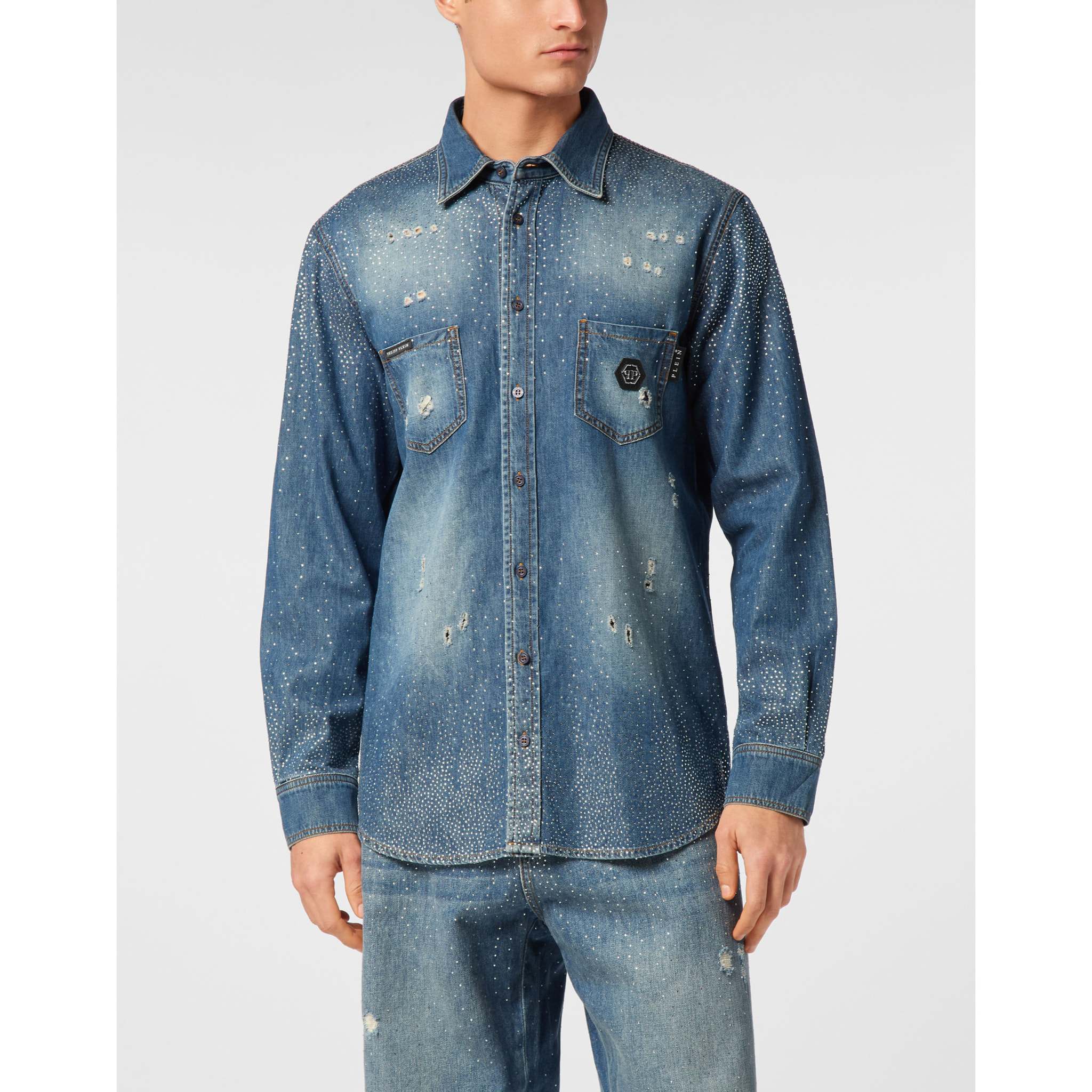 PHILIPP PLEIN Denim Shirt
