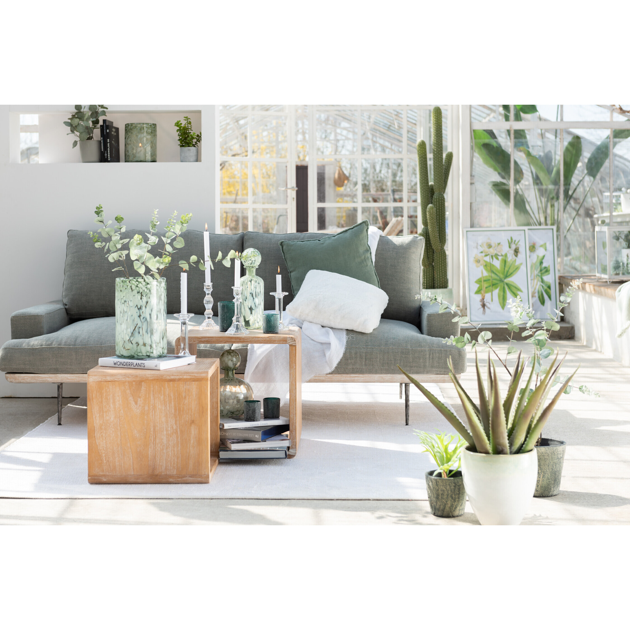 J-Line chandelier Lisse - verre - transparent - large