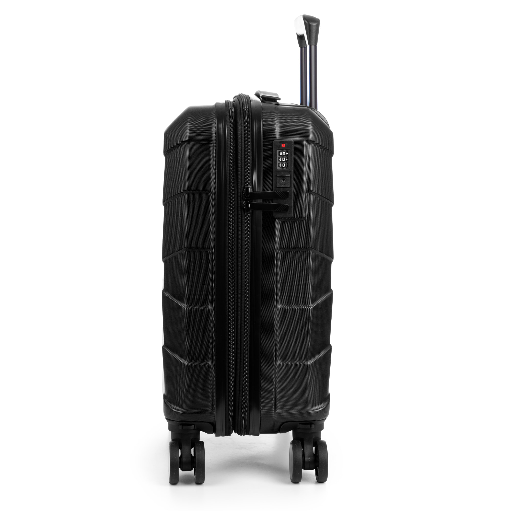 Juego de 4 maletas Trolley extensibles, en material ligero ABS de alta resistencia. Cerradura numérica, 4 ruedas dobles giratorias 360°.