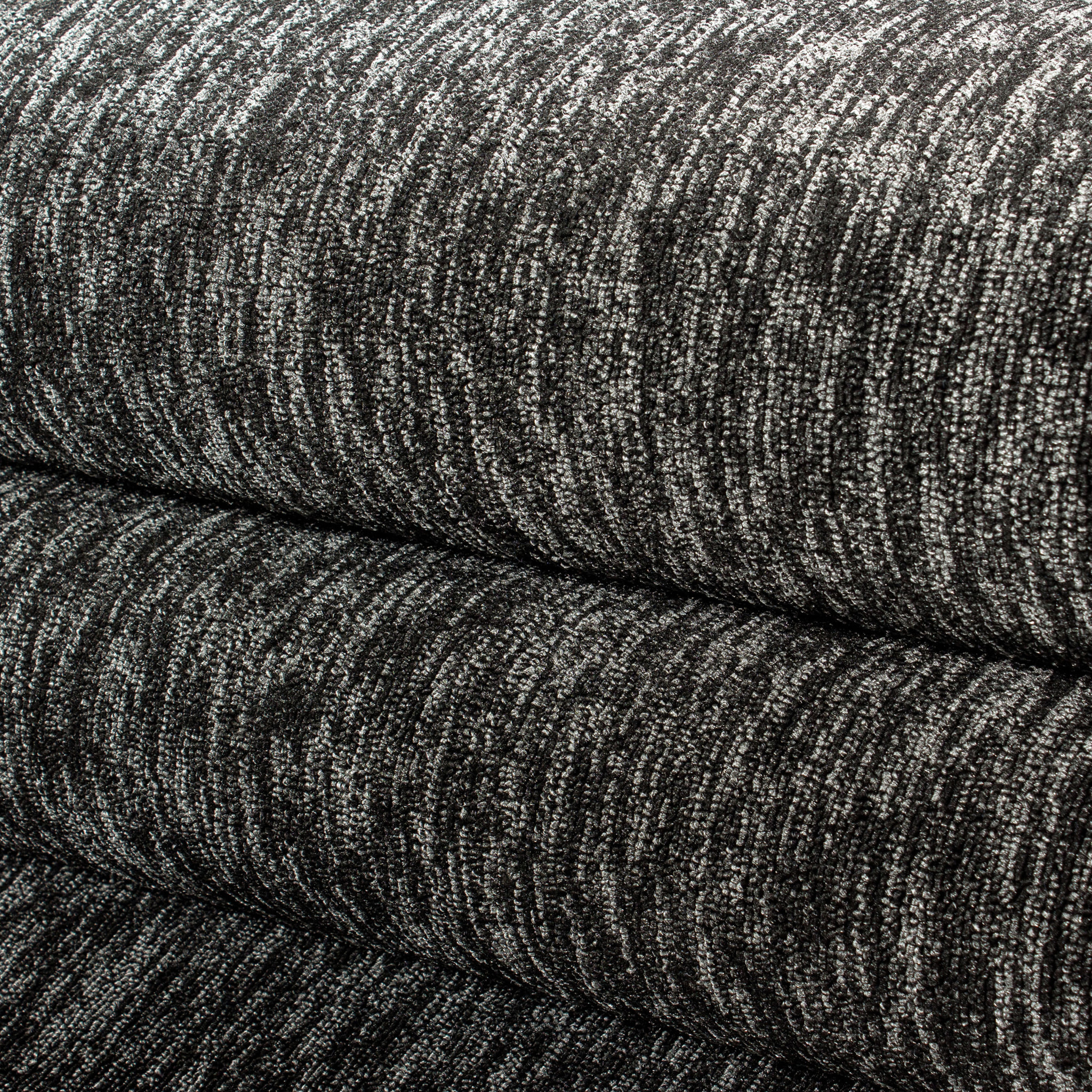 NADOR - Tapis rond de salon moderne Anthracite