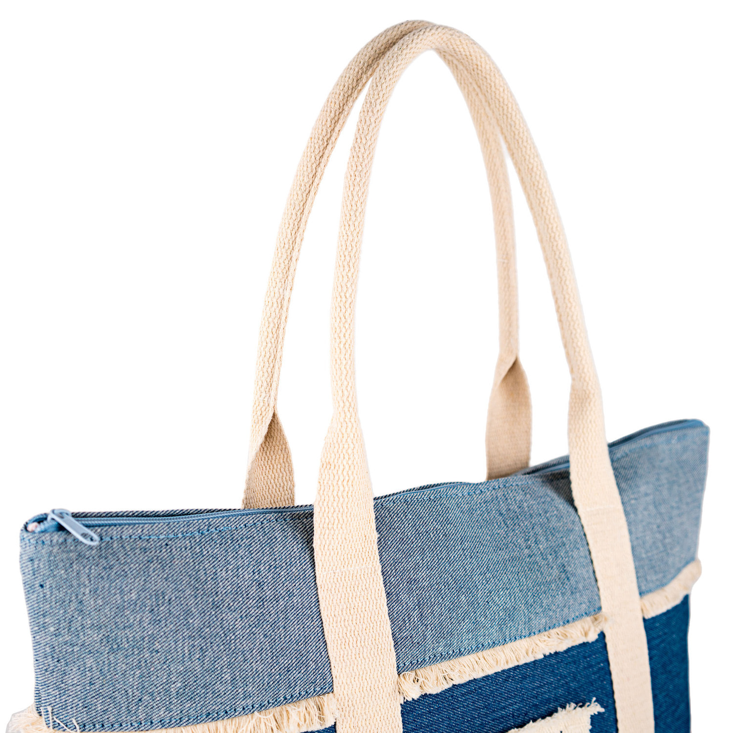 Bolso De Playa Lois Pfeiffer Azul Vaquero