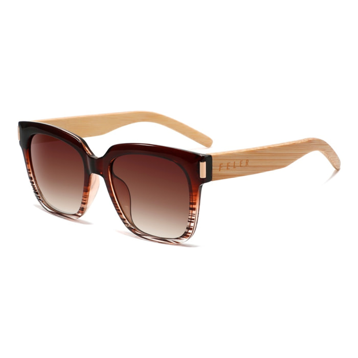 Gafas de Sol Feler 1073-12 Polarizadas de Madera Mujer 53 mm
