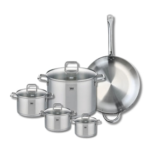 Set de 1 Poêle de cuisson 32 cm et 4 faitouts 12, 14, 16 et 26 cm Elo Profi Citrin
