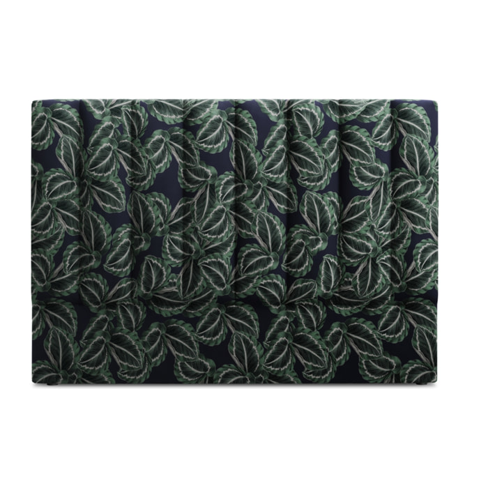 Tête de lit "Camargue" 140x120cm en velours motif de la jungle