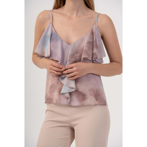 Kocca - Pantaloni eleganti stile minimal Donna, Fantasia, Scollo ampio