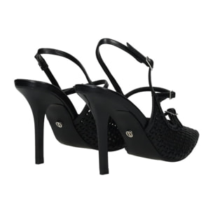 Décolleté sling back Donna Tata Italia Nero