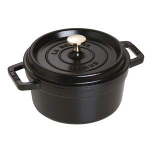 Cocotte en Fonte, Ronde, 24 cm, 3,7 L, Noir Mat