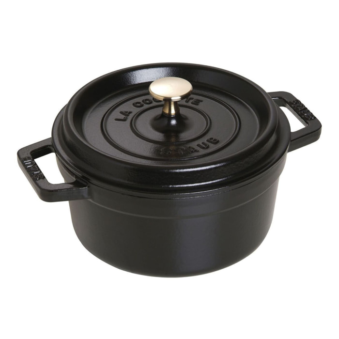 Cocotte en Fonte, Ronde, 24 cm, 3,7 L, Noir Mat
