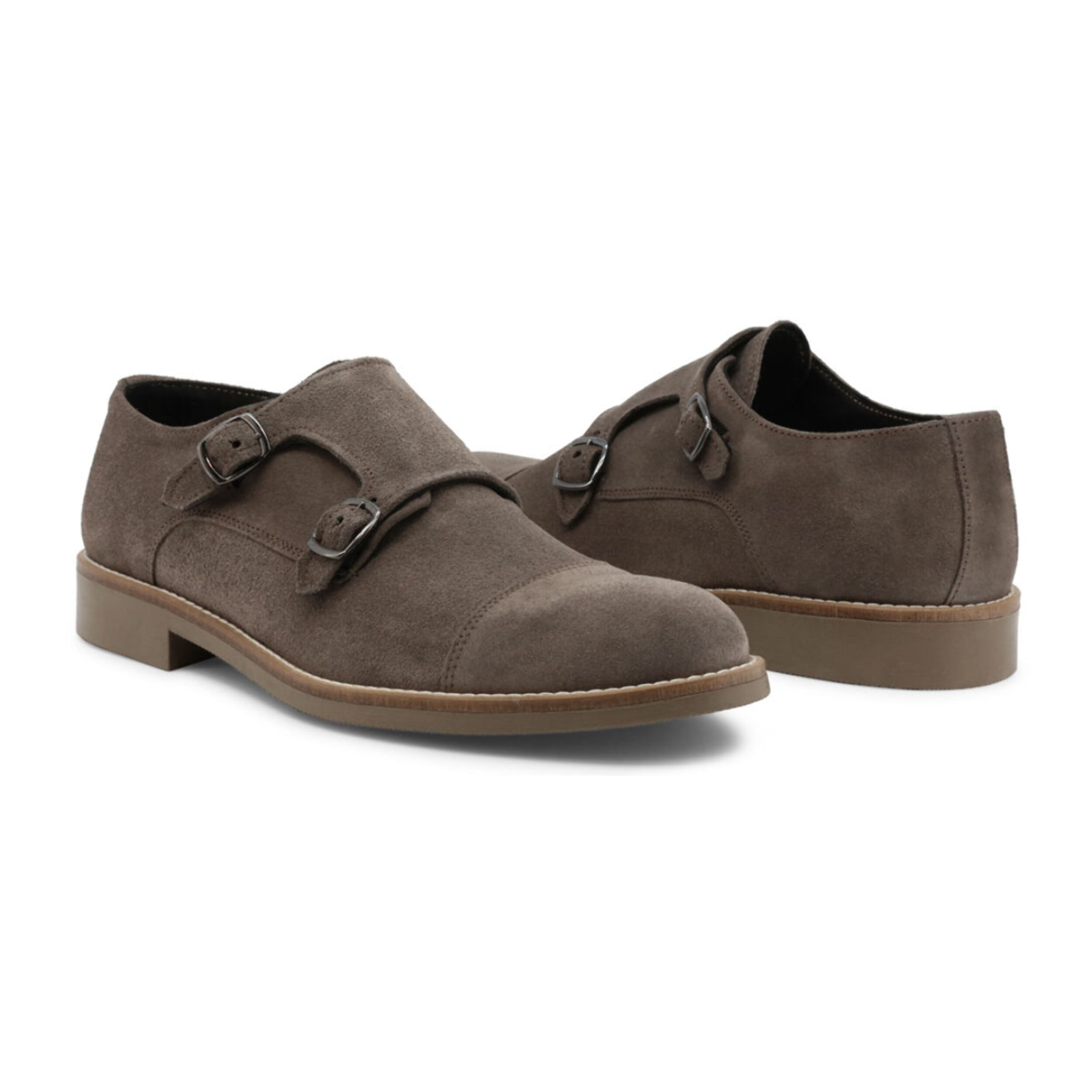 Zapatos Monkstrapa para Hombre - Duca di Morrone Alcide Suede Light Brown