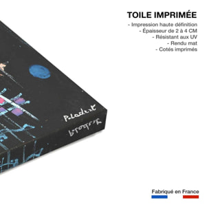 Tableau abstrait la nuit des étoiles Toile imprimée