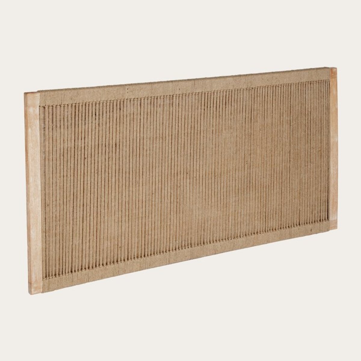 Tête de lit Siaya -bois massif de manguier et jute-couleur arabica 162 x 80 x 3 cm