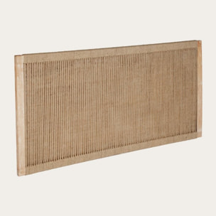 Tête de lit Siaya -bois massif de manguier et jute-couleur arabica 162 x 80 x 3 cm