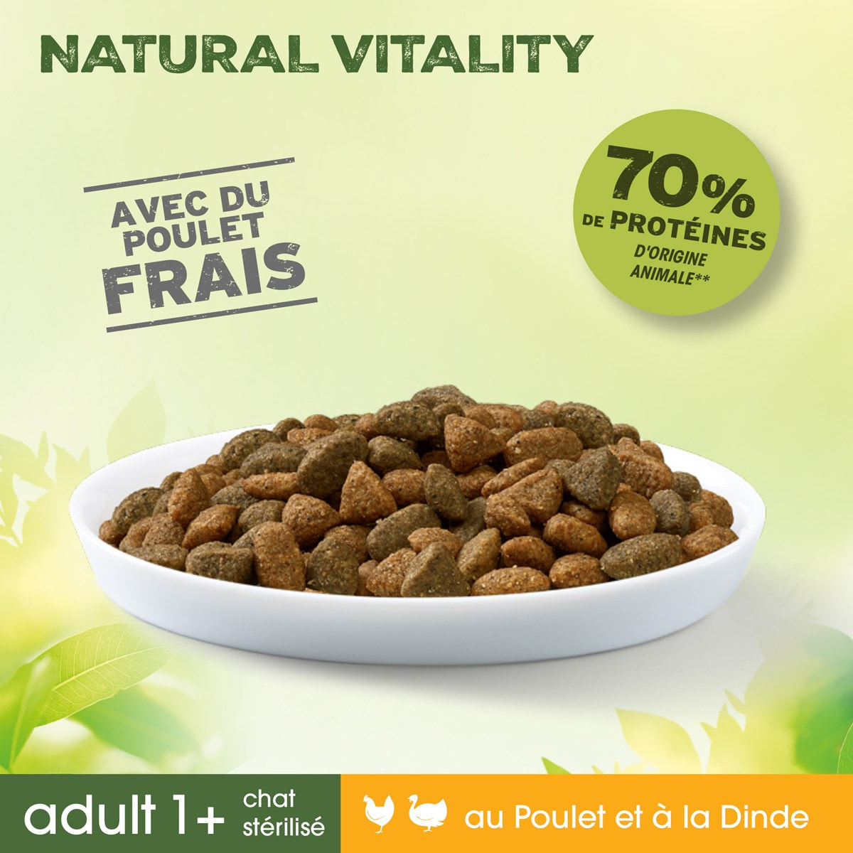 PERFECT FIT Natural Vitality Croquettes poulet et dinde pour chat adulte 6x1kg