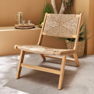 Fauteuil relax de jardin bois d'acacia et résine LOREDO