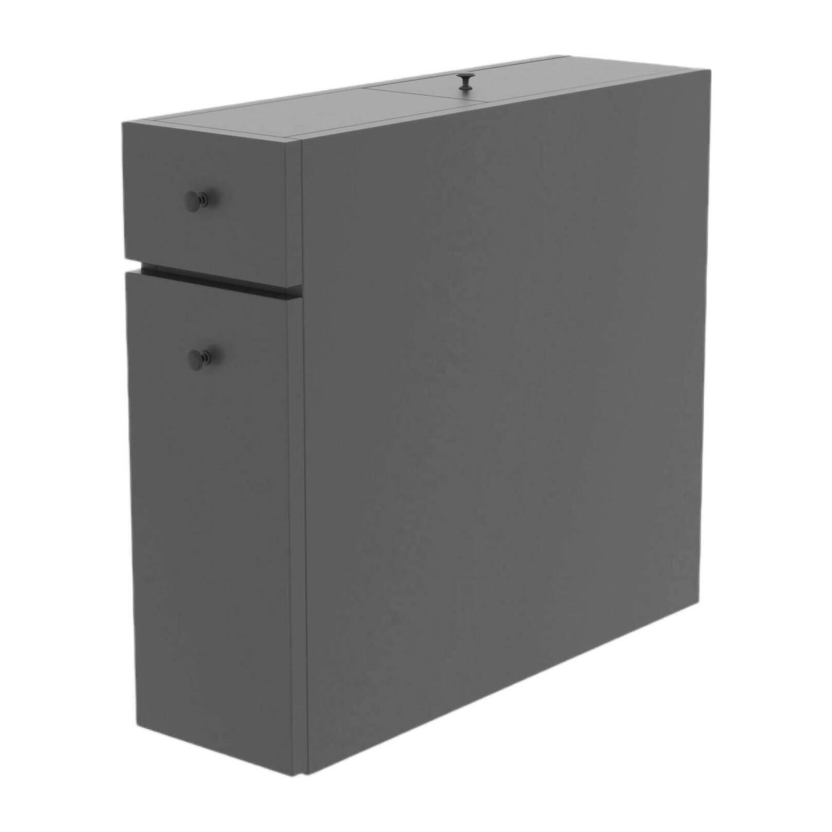 Mobile sottolavabo Isidora, Mobiletto da bagno, Contenitore porta lavabo, Armadio per lavandino, 20x60h55 cm, Antracite