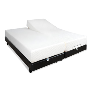 Ensemble Matelas Absolu & Sommier Électrique Bodyssoft, 21 cm, Mémoire de Forme, Technologie Hybride Lattes & Plots, Confort Personnalisé, Soutien Équilibré