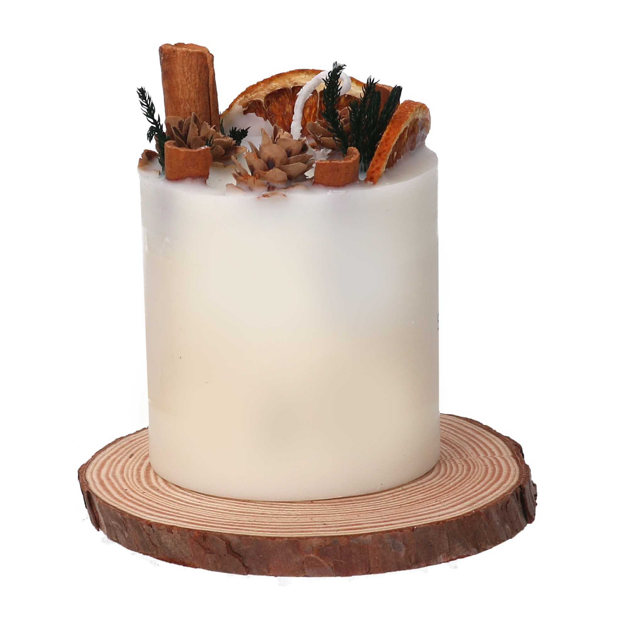 Candela profumata all'arancia cm 13,5x13,5h17