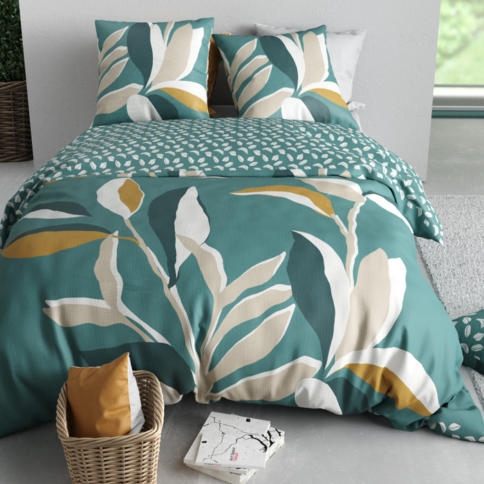 Parure Housse De Couette 3pcs 100% Coton 57 Fils ODALIE