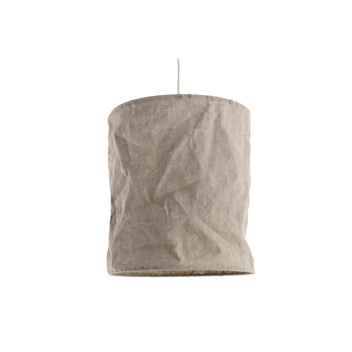 Abat-jour en tissu lin souple D35 cm beige HAO
