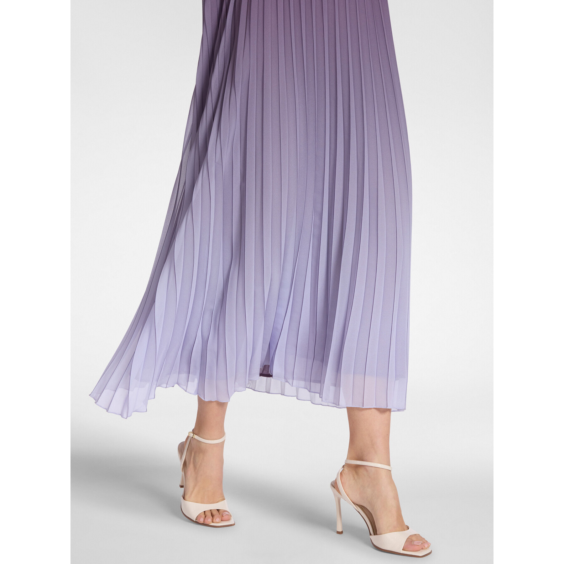 Elena Mirò - Vestito lungo plissé - Viola