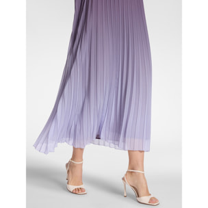 Elena Mirò - Vestito lungo plissé - Viola