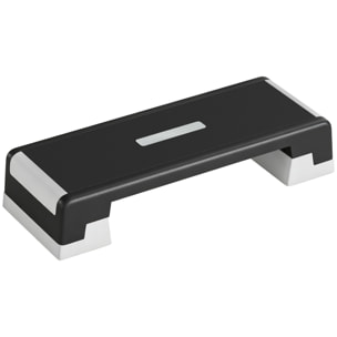Step de Aeróbic Step para Fitness Stepper Antideslizante con Altura Ajustable de 15/20/25 cm Base Robusta Carga 250 kg para Entrenamiento en Casa Gimnasio Hombres y Mujeres Negro
