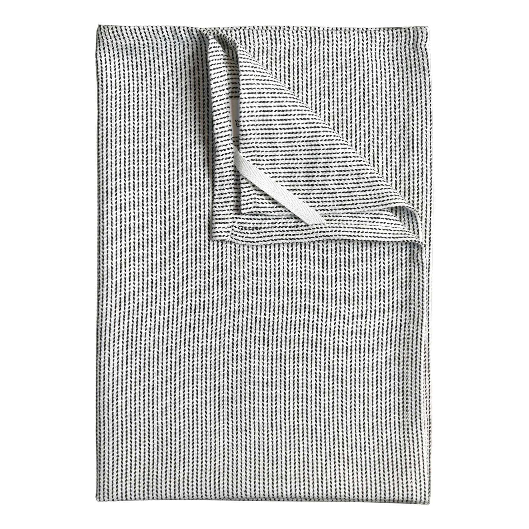 Torchon de cuisine rayé en coton - Noir