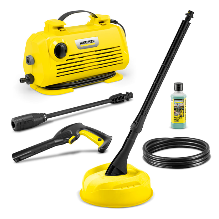 Nettoyeur haute pression Karcher K 2 Horizontal VPS Home - Pression 110 bar- Débit 360 l/h- Kit Home inclus- Position horizontale