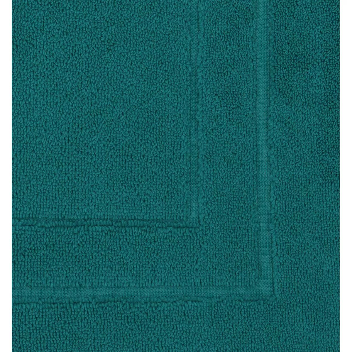 Tapis de bain pur coton 900 g/m² uni vert Elea emeraude