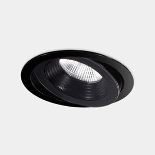 LEDS C4 Downlight IP66 Dako Adjustable ø200mm LED 20 Blanco cálido - 3000K ON-OFF Negro 1821lm