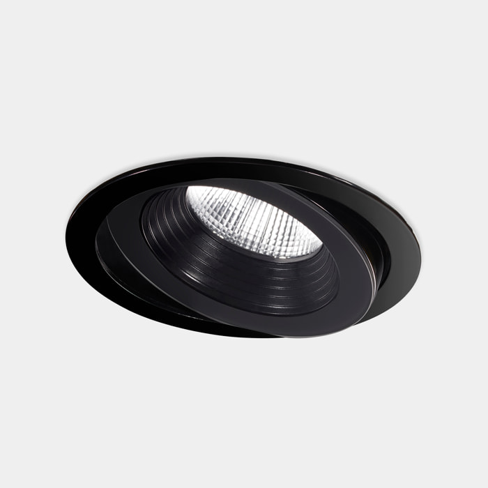 LEDS C4 Downlight IP66 Dako Adjustable ø200mm LED 20 Blanco cálido - 3000K ON-OFF Negro 1821lm
