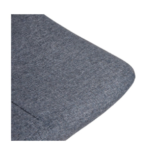 Chaise Capitonnée en tissu bleu jean - JAPAN