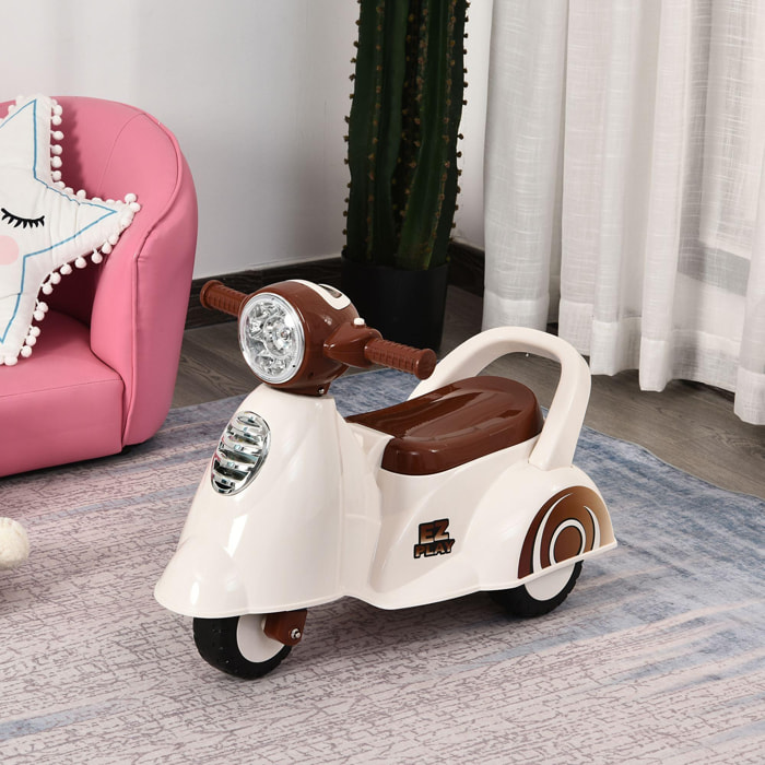 Coche Correpasillos Infantil con Luz Música Bocina Blanco