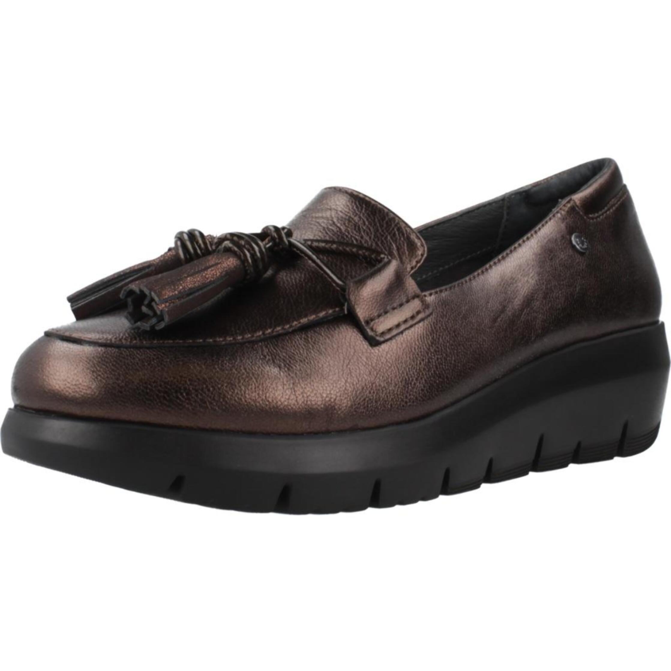 Zapatos Confort Mujer de la marca STONEFLY  modelo PLUME 19 LAMINATED LTH BRONCE