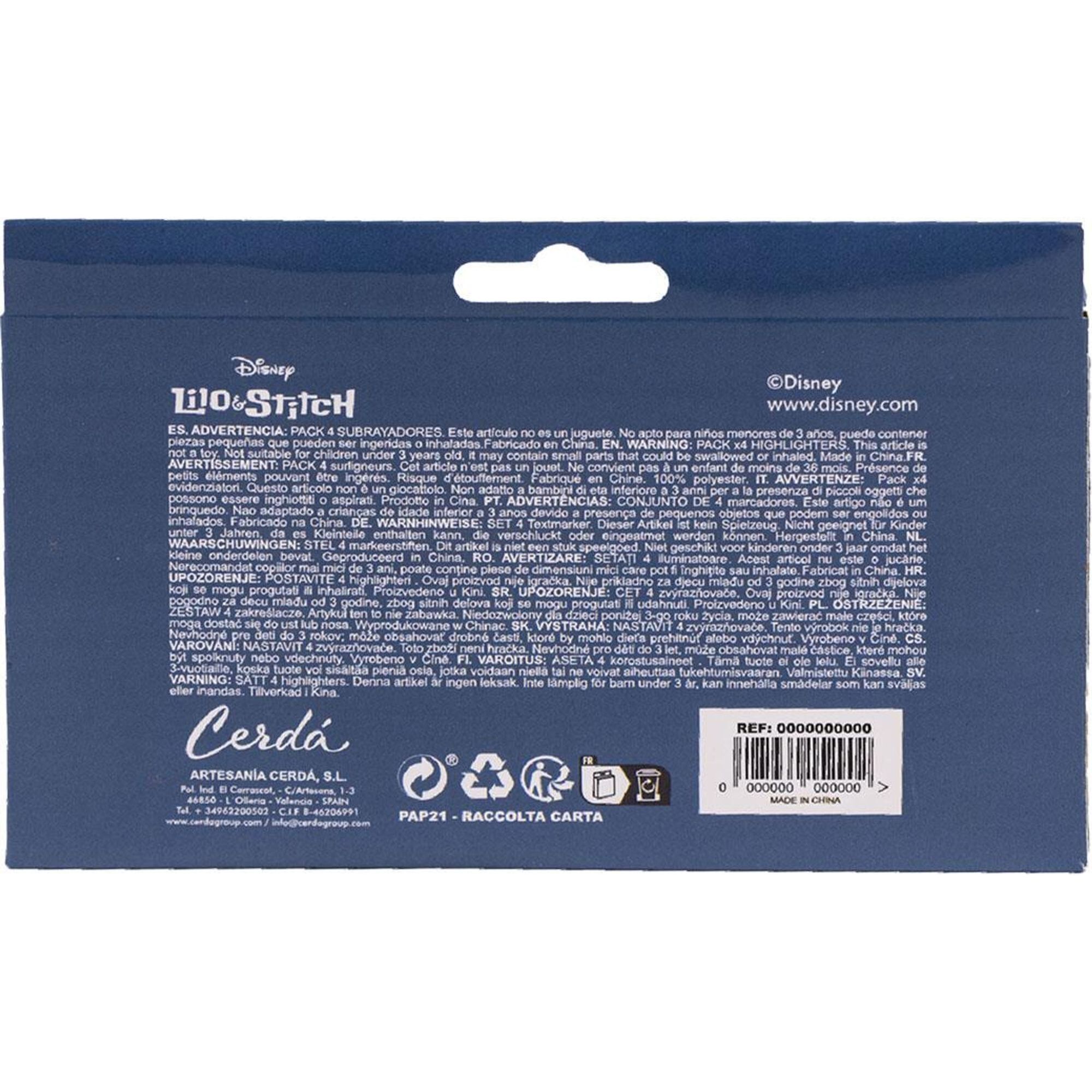 Subrayadores Pack X4 Stitch Multicolor