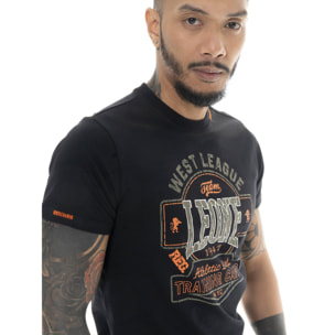 Camiseta de algodón de manga corta para hombre Leone Military 1947