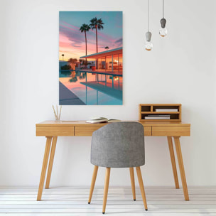 Tableau architecture maison avec piscine sur los angeles  Toile imprimée