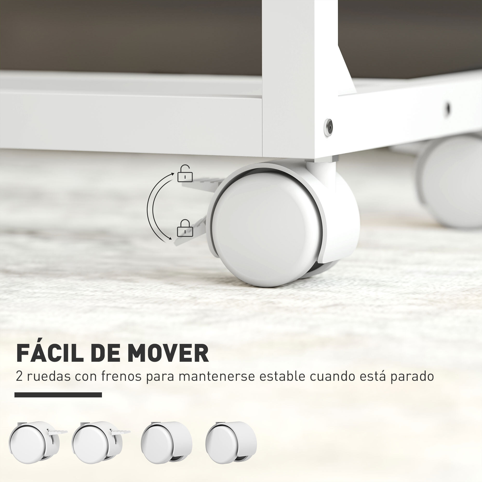 Mesa Auxiliar con Ruedas Mesa para Sofá con Altura Ajustable Superficie Inclinable y Marco de Metal para Dormitorio Salón Oficina 55x36x62,5-82,5 cm Roble