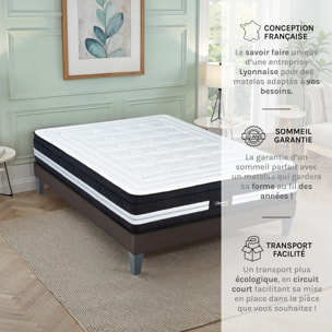 Matelas Chambord, 32 cm, Micro-Ressorts & Mémoire de Forme, Soutien Ferme, Aération Optimale