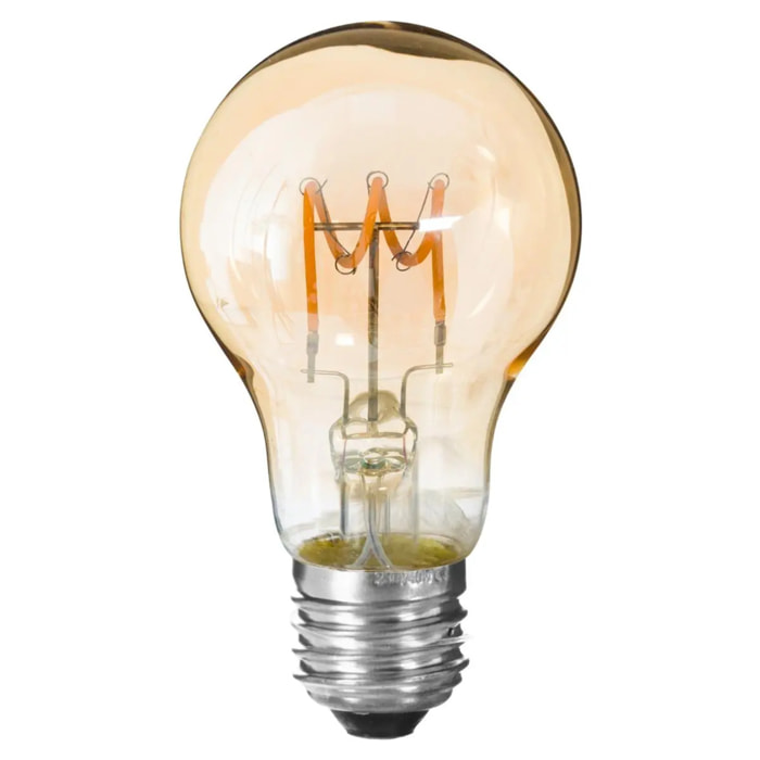 Ampoule LED "Standard" ambrée - filament torsadé E27