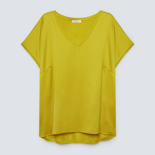 Fiorella Rubino - T-shirt in due tessuti - Giallo