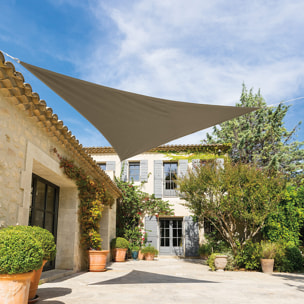 Voile d'ombrage triangulaire Shae Noisette
