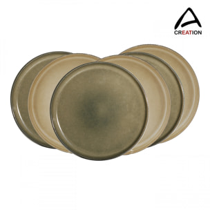 Lot de 6 grandes assiettes, TERRALHA