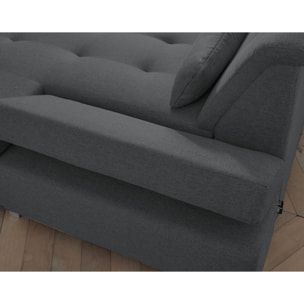 Vermont - canapé panoramique d'angle gauche - 7 places - XXL - Gris foncé