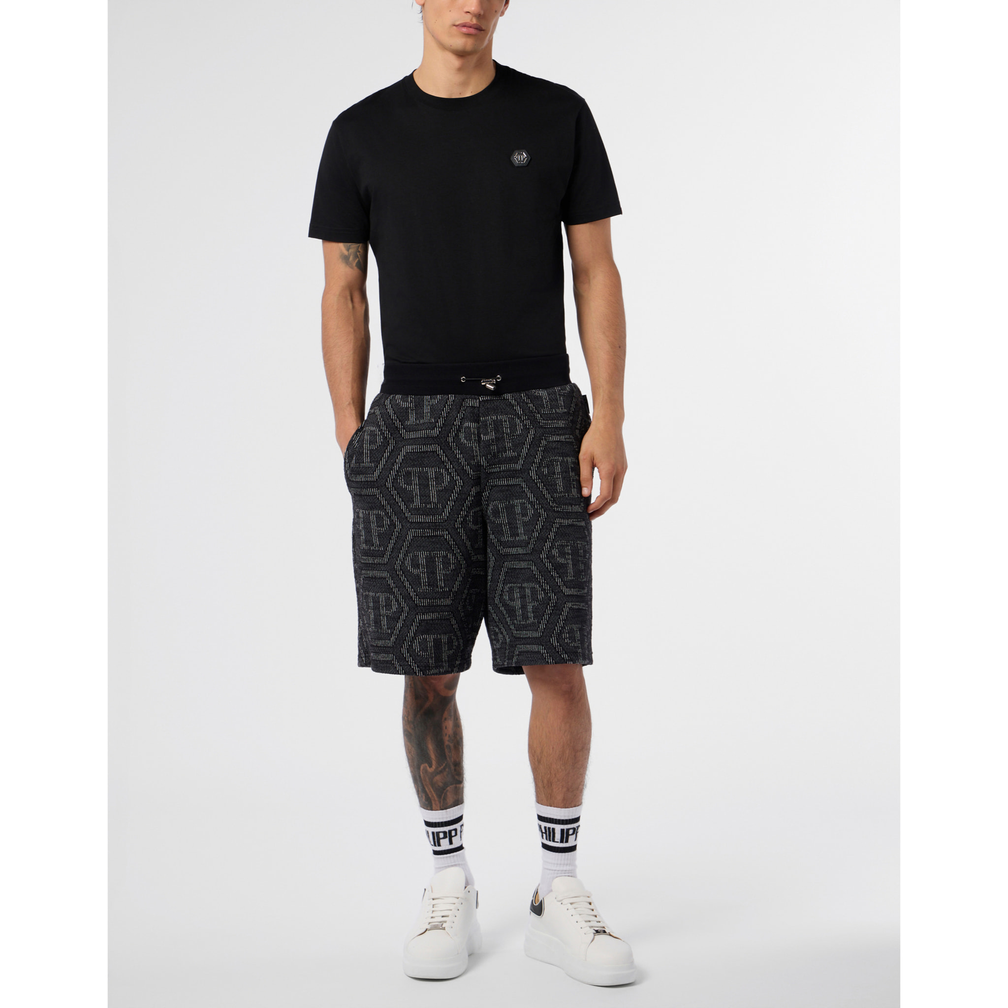 PHILIPP PLEIN Jacquard Shorts Monogram